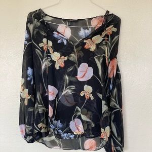 NWOT WHBM floral blouse